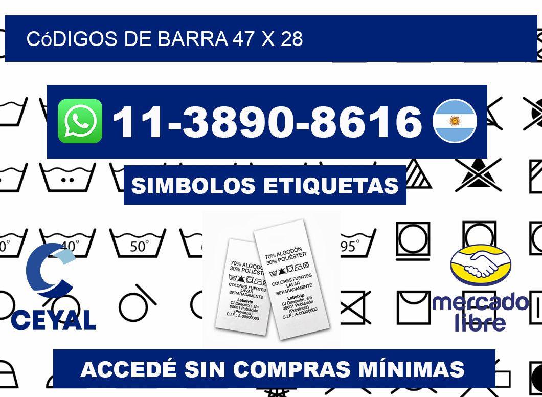 códigos de barra 47 x 28