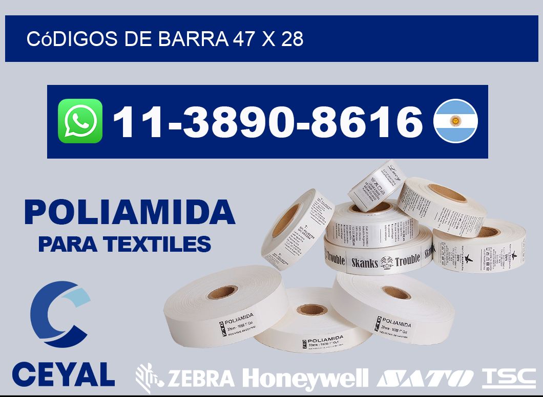 códigos de barra 47 x 28