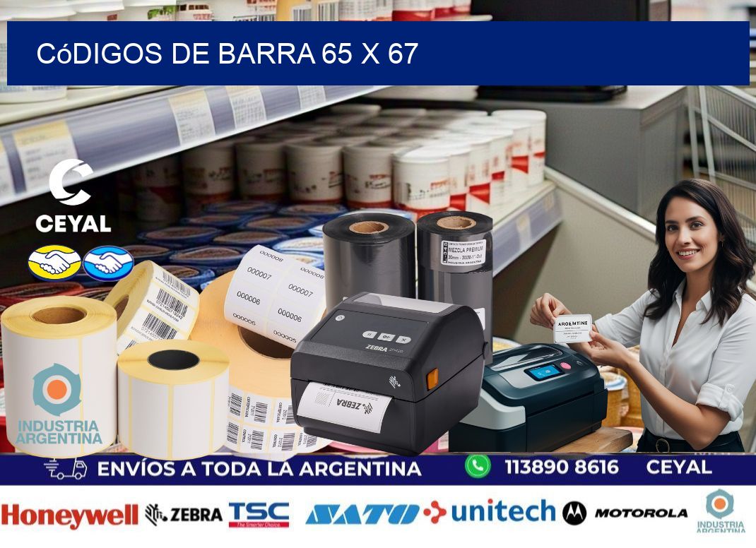 códigos de barra 65 x 67