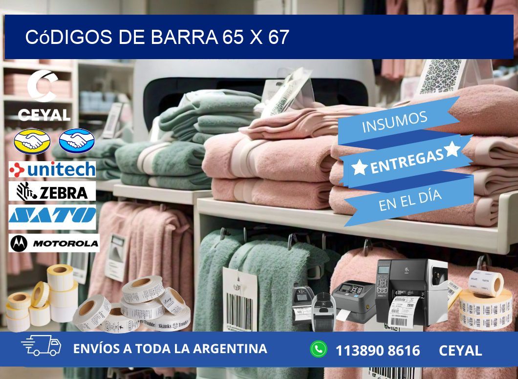 códigos de barra 65 x 67