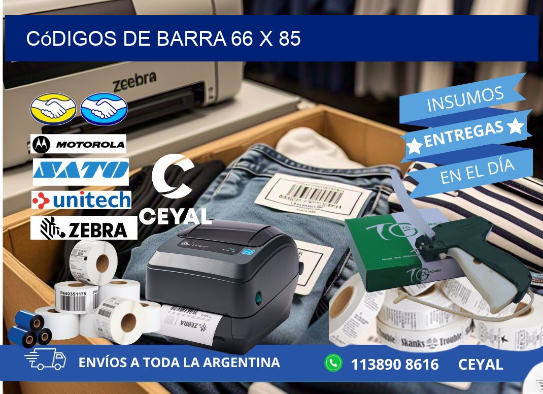 códigos de barra 66 x 85
