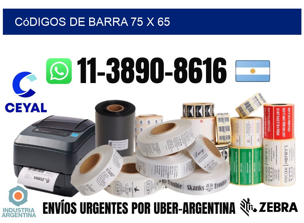 códigos de barra 75 x 65