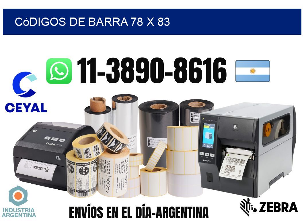 códigos de barra 78 x 83