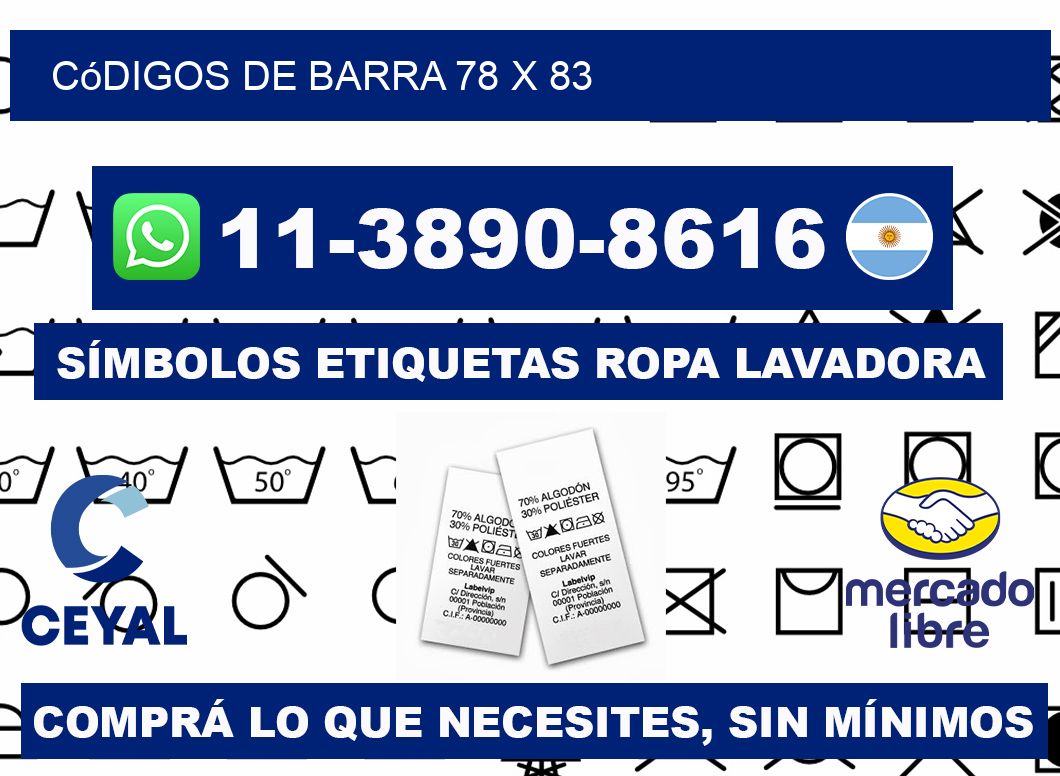 códigos de barra 78 x 83