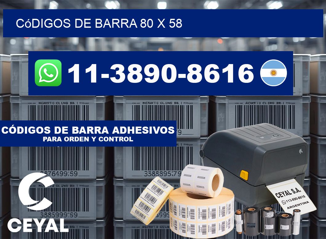 códigos de barra 80 x 58