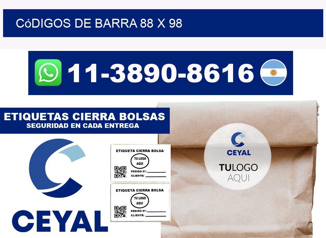 códigos de barra 88 x 98