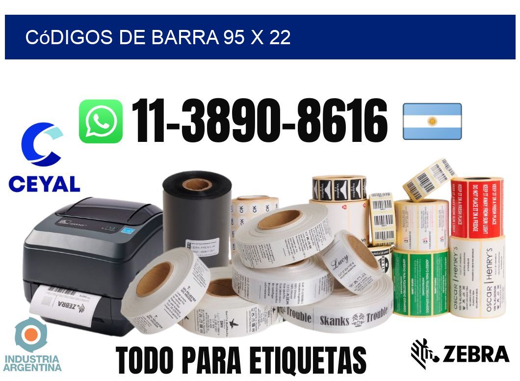 códigos de barra 95 x 22