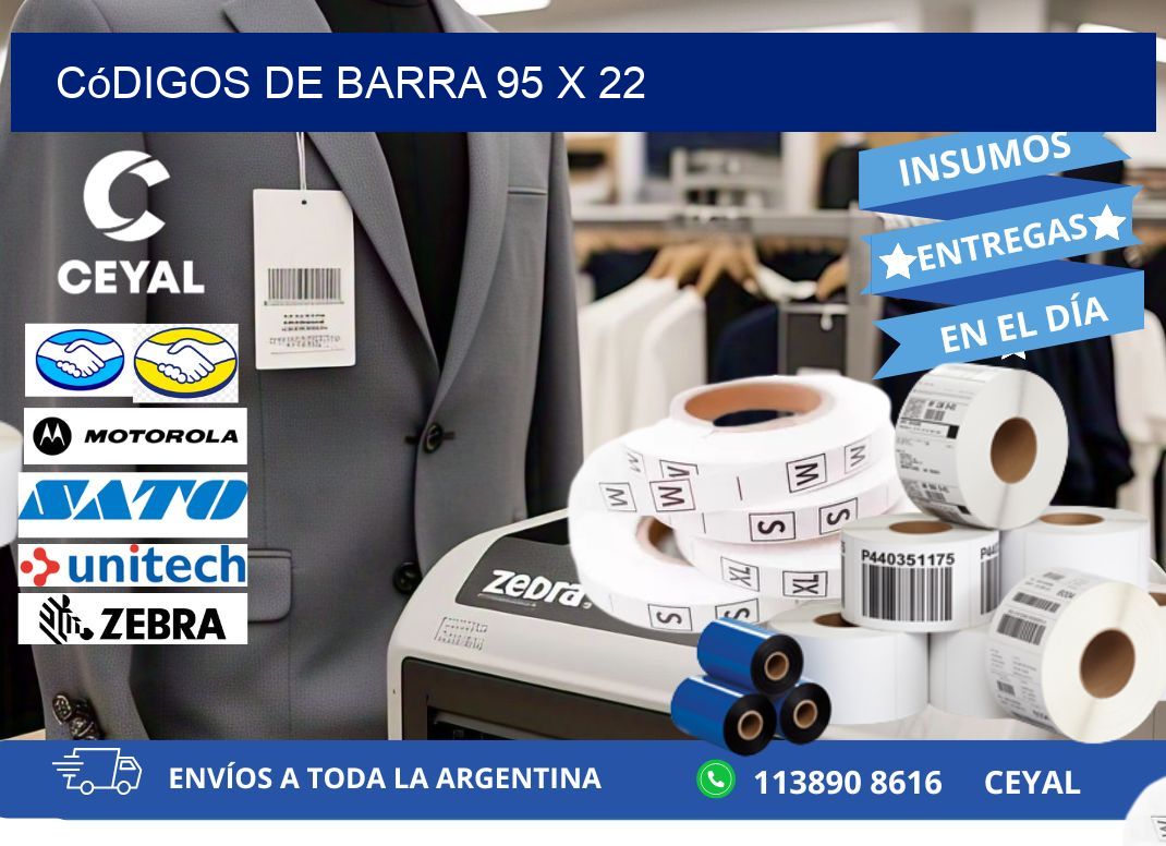 códigos de barra 95 x 22