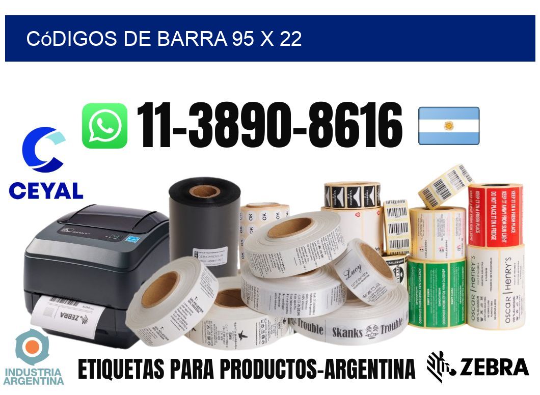 códigos de barra 95 x 22
