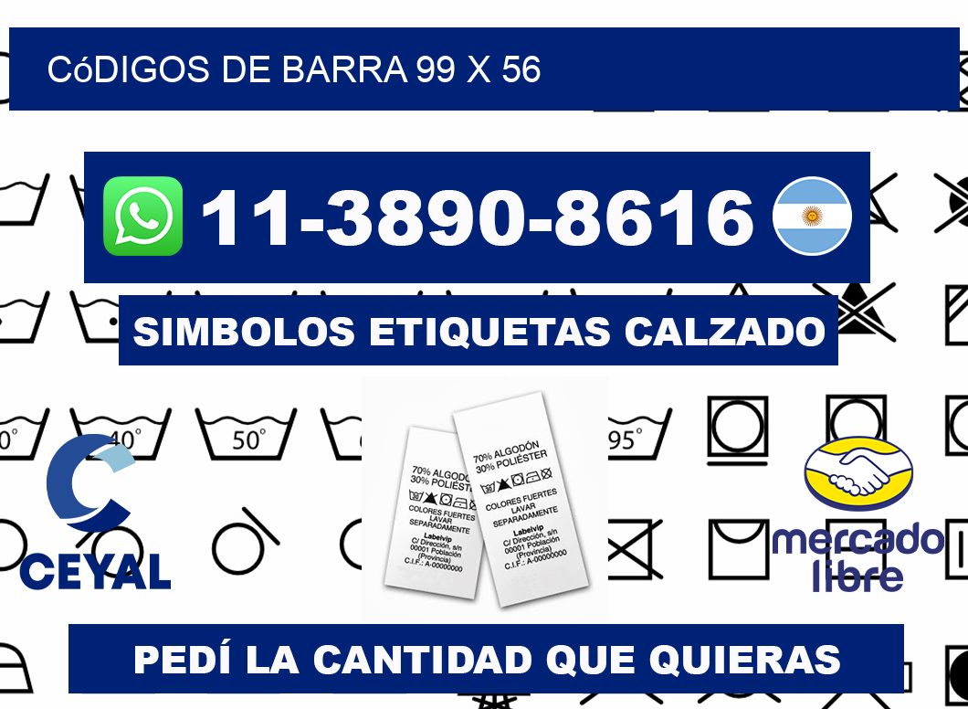 códigos de barra 99 x 56