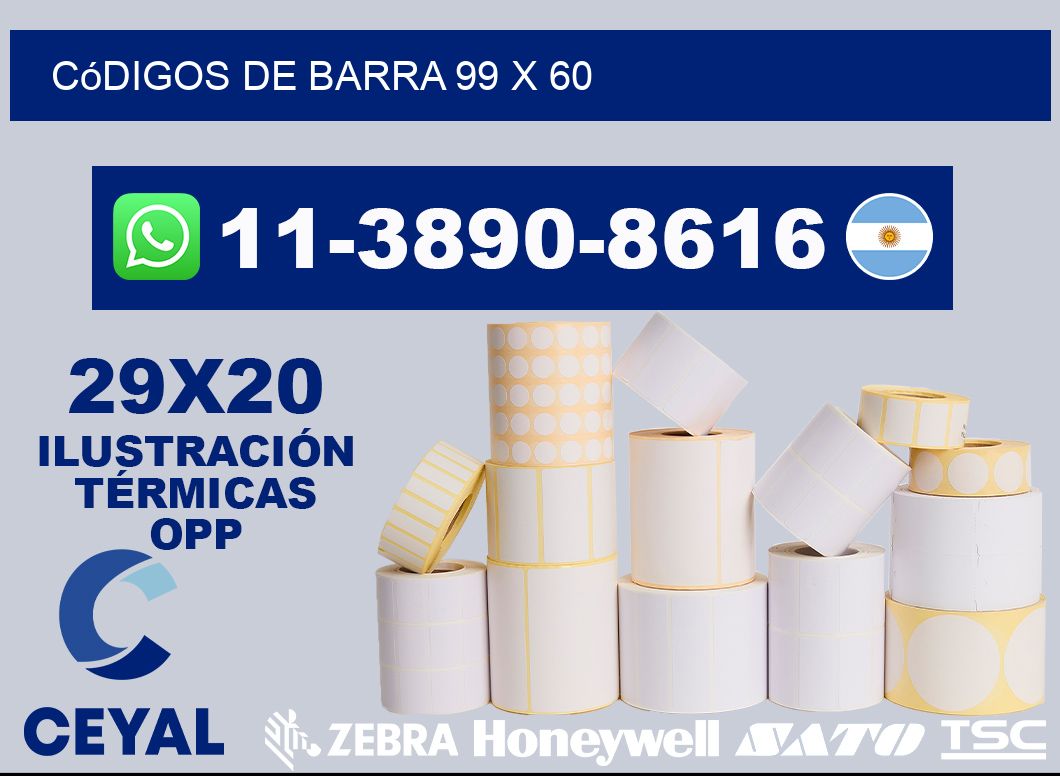 códigos de barra 99 x 60