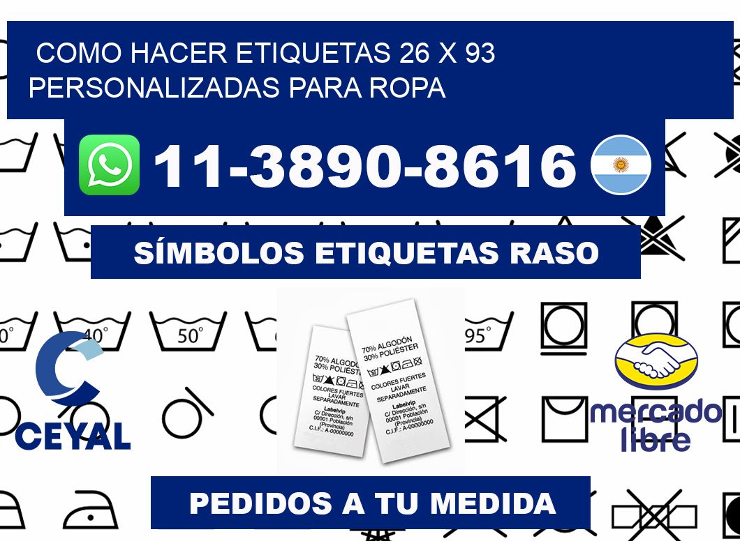 como hacer etiquetas 26 x 93 personalizadas para ropa