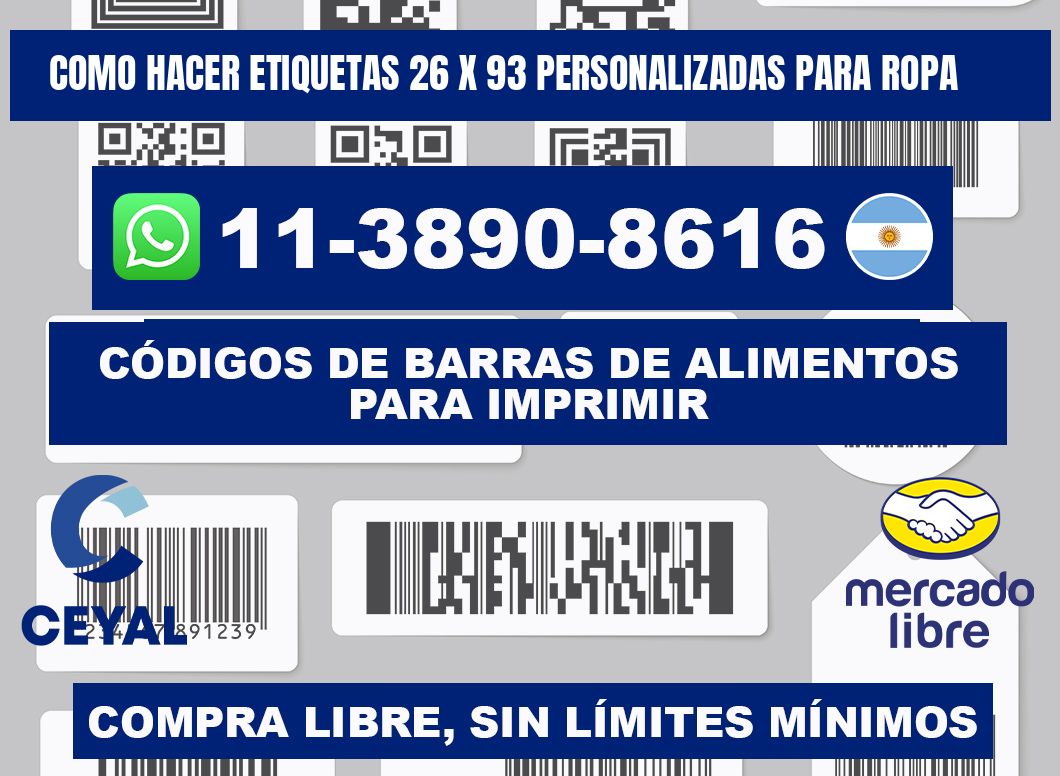 como hacer etiquetas 26 x 93 personalizadas para ropa