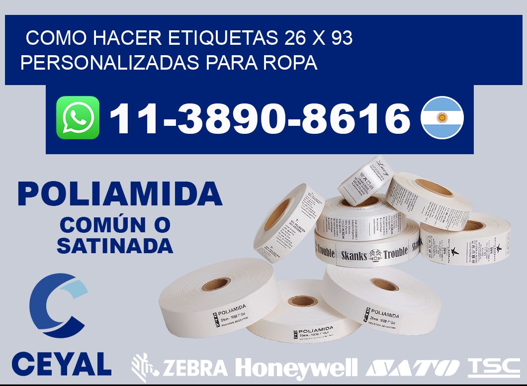 como hacer etiquetas 26 x 93 personalizadas para ropa