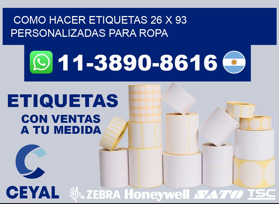como hacer etiquetas 26 x 93 personalizadas para ropa