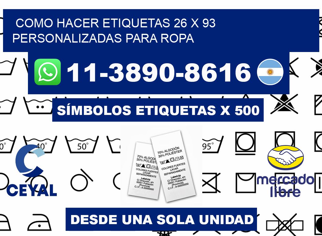 como hacer etiquetas 26 x 93 personalizadas para ropa