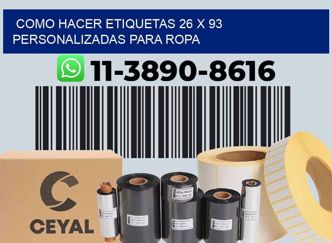 como hacer etiquetas 26 x 93 personalizadas para ropa