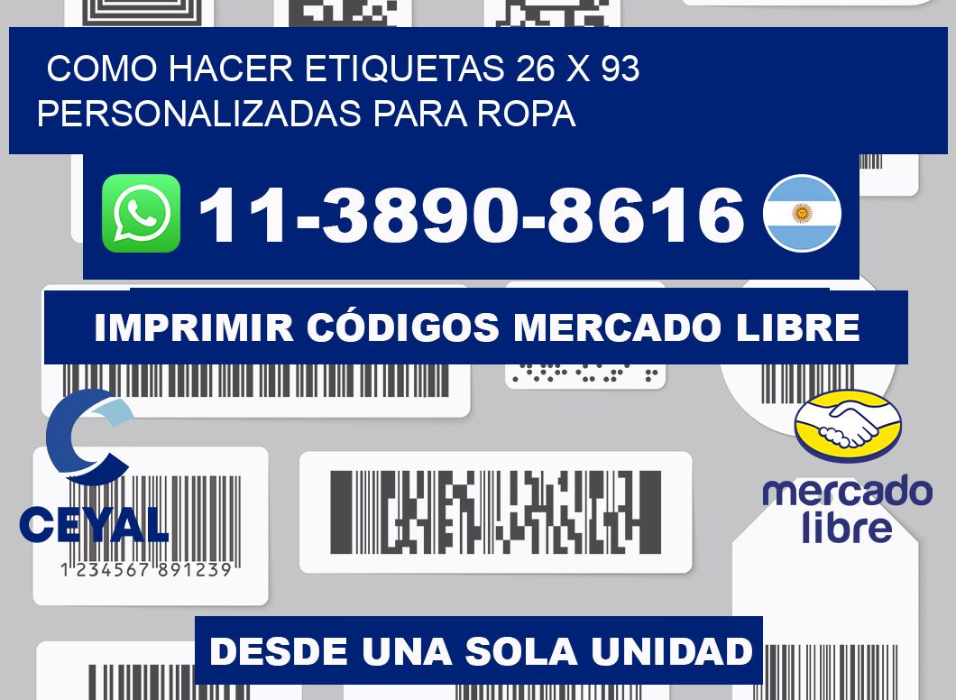 como hacer etiquetas 26 x 93 personalizadas para ropa