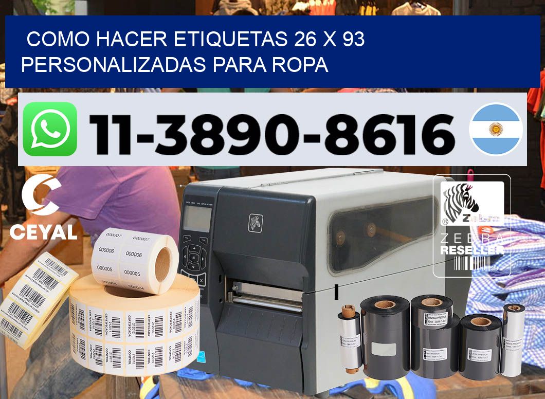 como hacer etiquetas 26 x 93 personalizadas para ropa