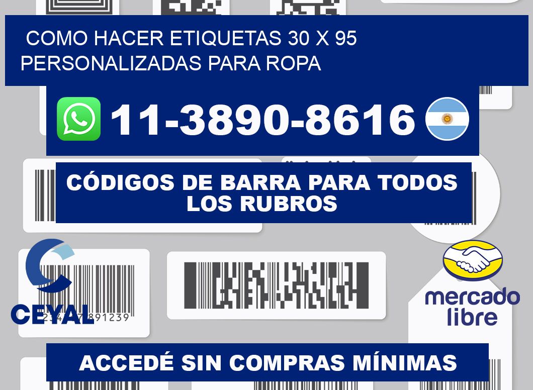 como hacer etiquetas 30 x 95 personalizadas para ropa