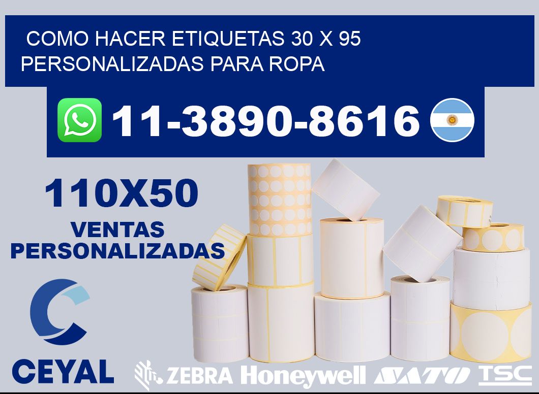 como hacer etiquetas 30 x 95 personalizadas para ropa