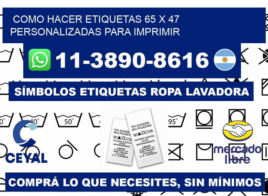 como hacer etiquetas 65 x 47 personalizadas para imprimir