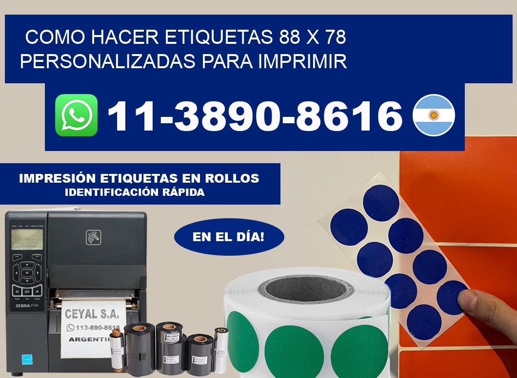 como hacer etiquetas 88 x 78 personalizadas para imprimir