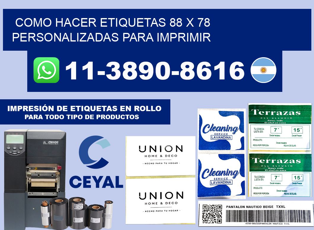 como hacer etiquetas 88 x 78 personalizadas para imprimir