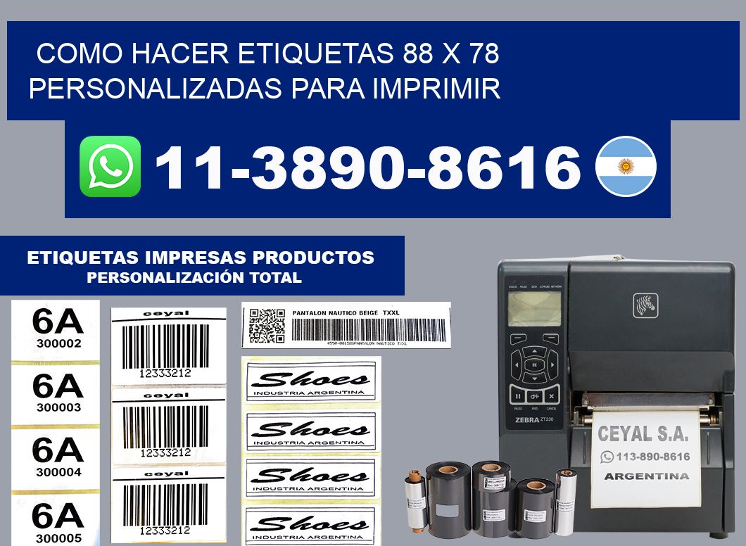 como hacer etiquetas 88 x 78 personalizadas para imprimir