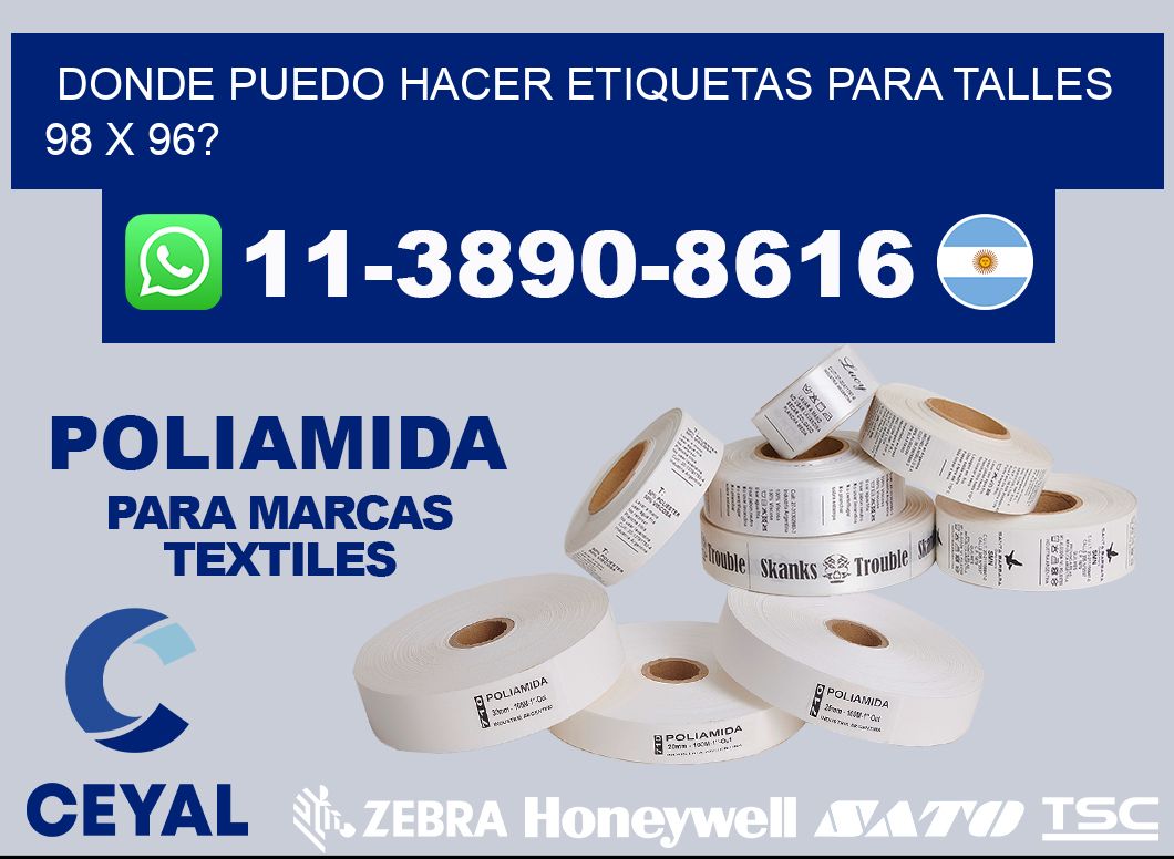 donde puedo hacer etiquetas para talles 98 x 96?