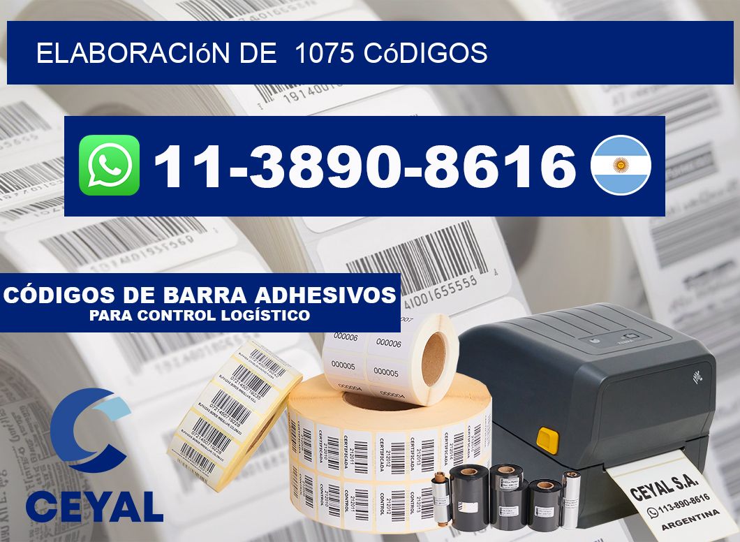 elaboración de  1075 códigos