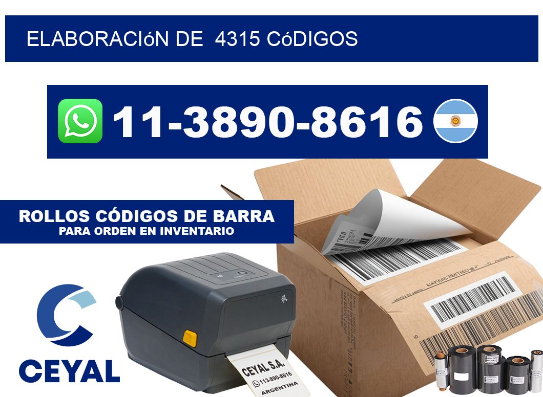 elaboración de  4315 códigos
