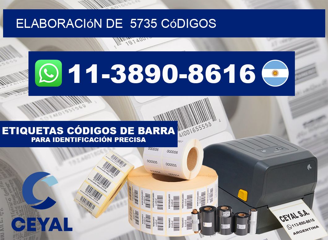 elaboración de 5735 códigos