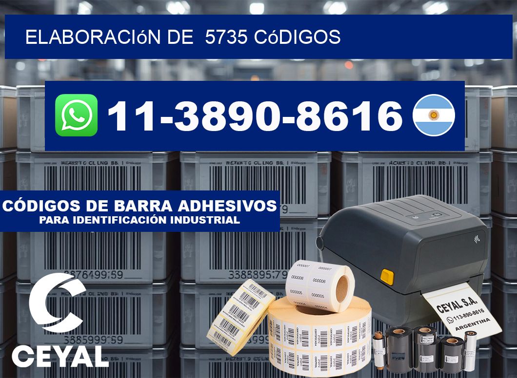 elaboración de 5735 códigos