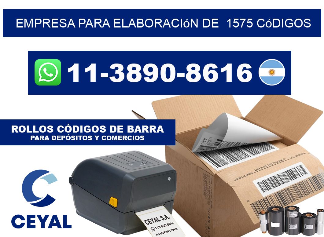 empresa para elaboración de  1575 códigos