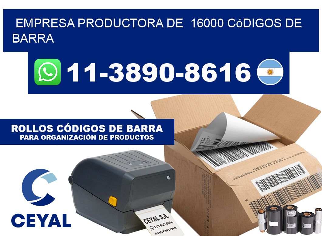 empresa productora de  16000 códigos de barra