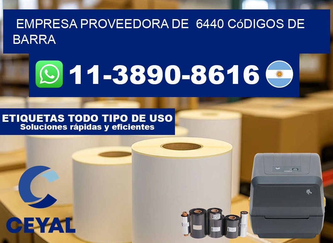empresa proveedora de  6440 códigos de barra