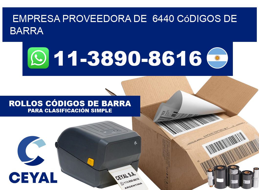 empresa proveedora de  6440 códigos de barra