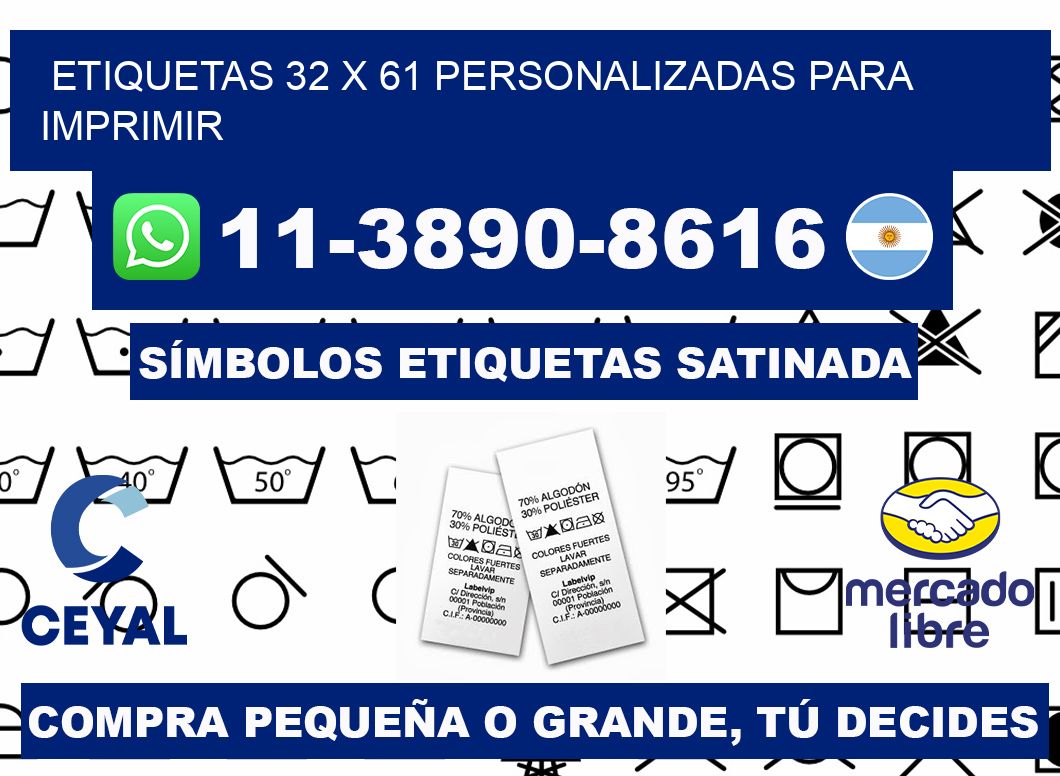 etiquetas 32 x 61 personalizadas para imprimir