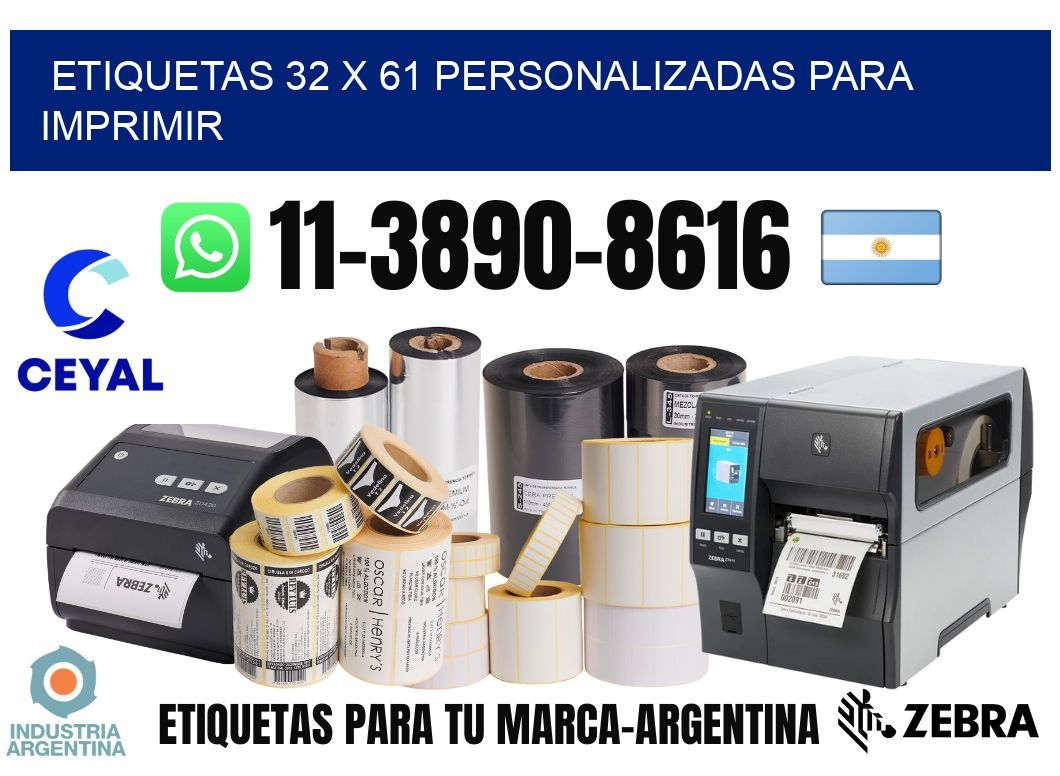 etiquetas 32 x 61 personalizadas para imprimir