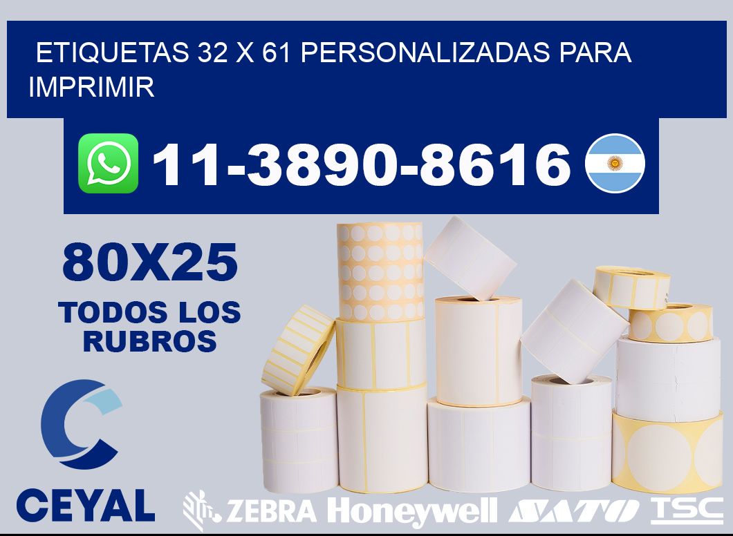 etiquetas 32 x 61 personalizadas para imprimir