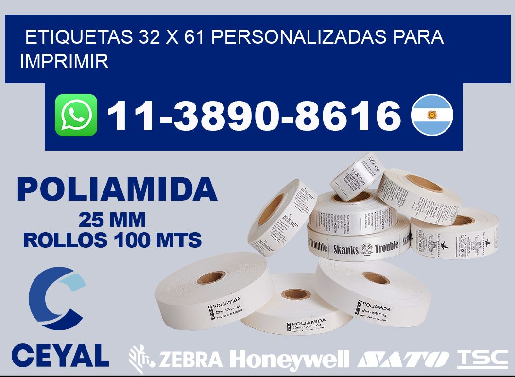 etiquetas 32 x 61 personalizadas para imprimir