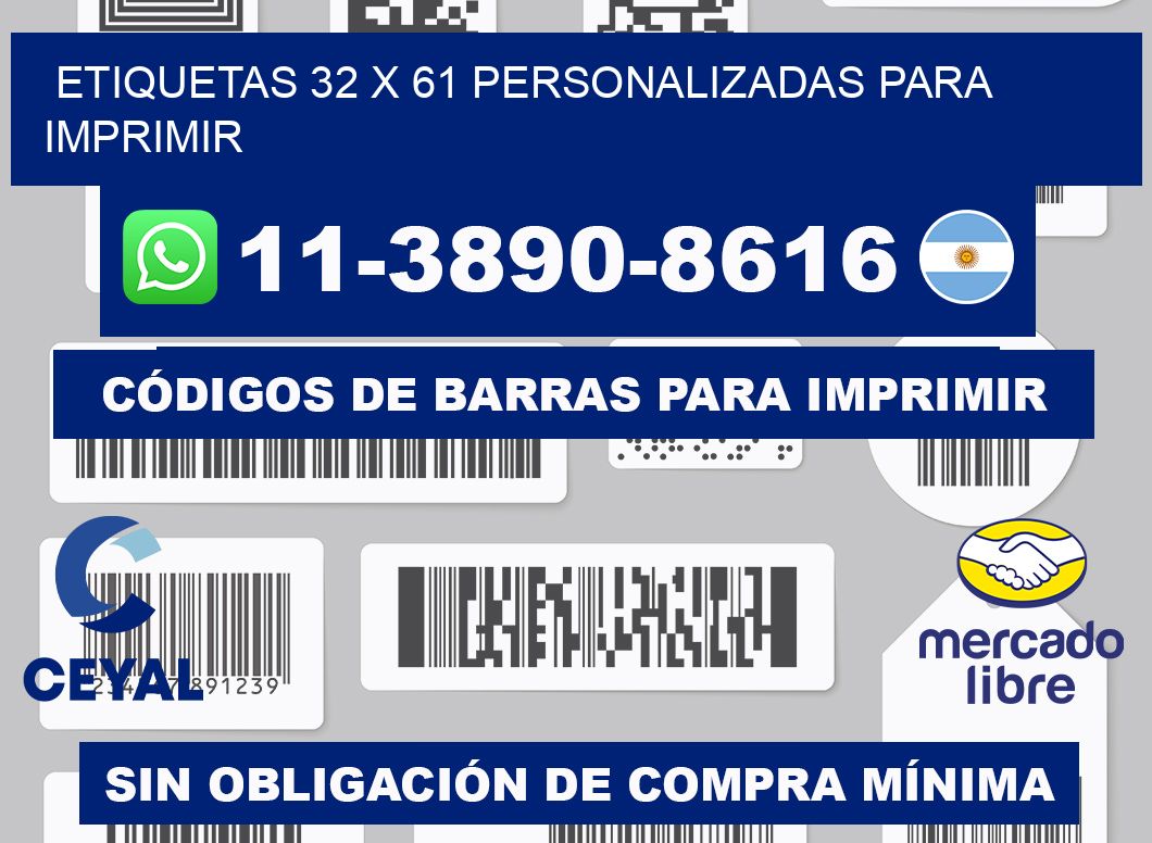 etiquetas 32 x 61 personalizadas para imprimir