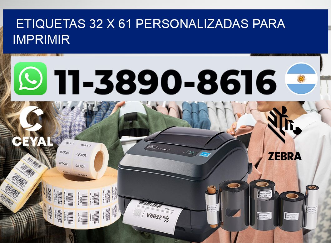 etiquetas 32 x 61 personalizadas para imprimir