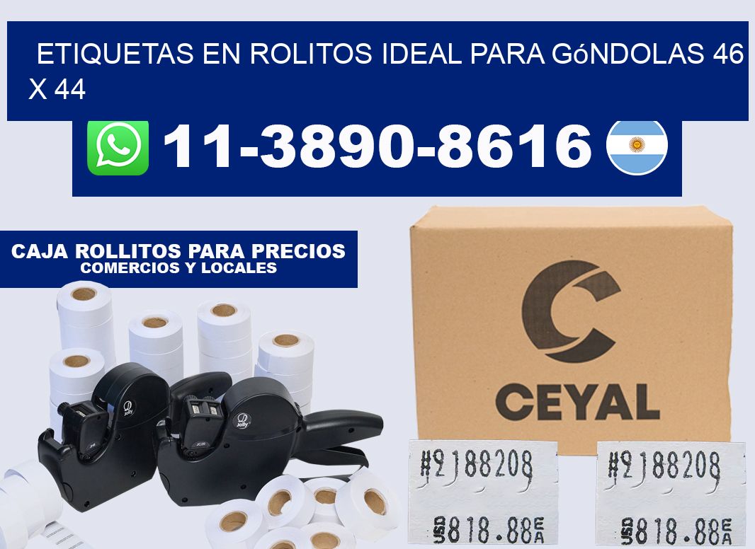 etiquetas en rolitos ideal para góndolas 46 x 44