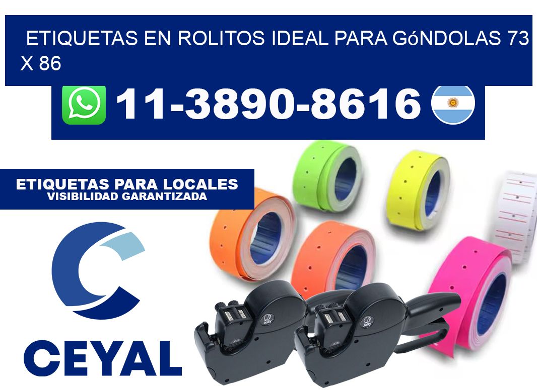 etiquetas en rolitos ideal para góndolas 73 x 86