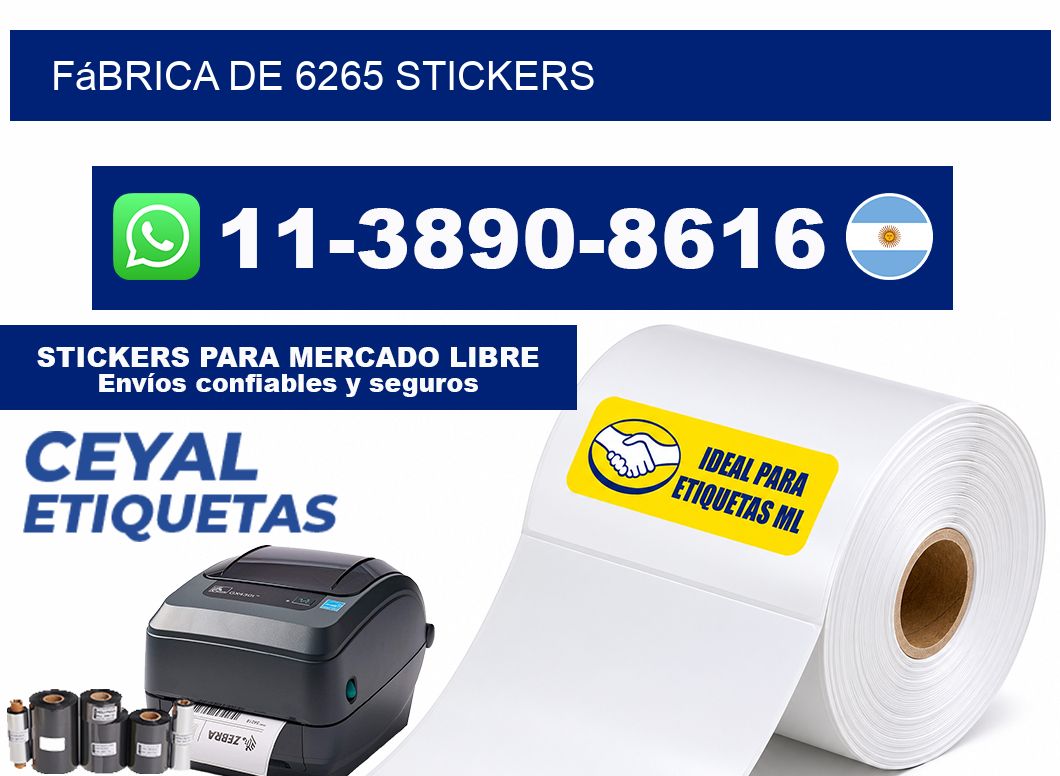fábrica de 6265 stickers