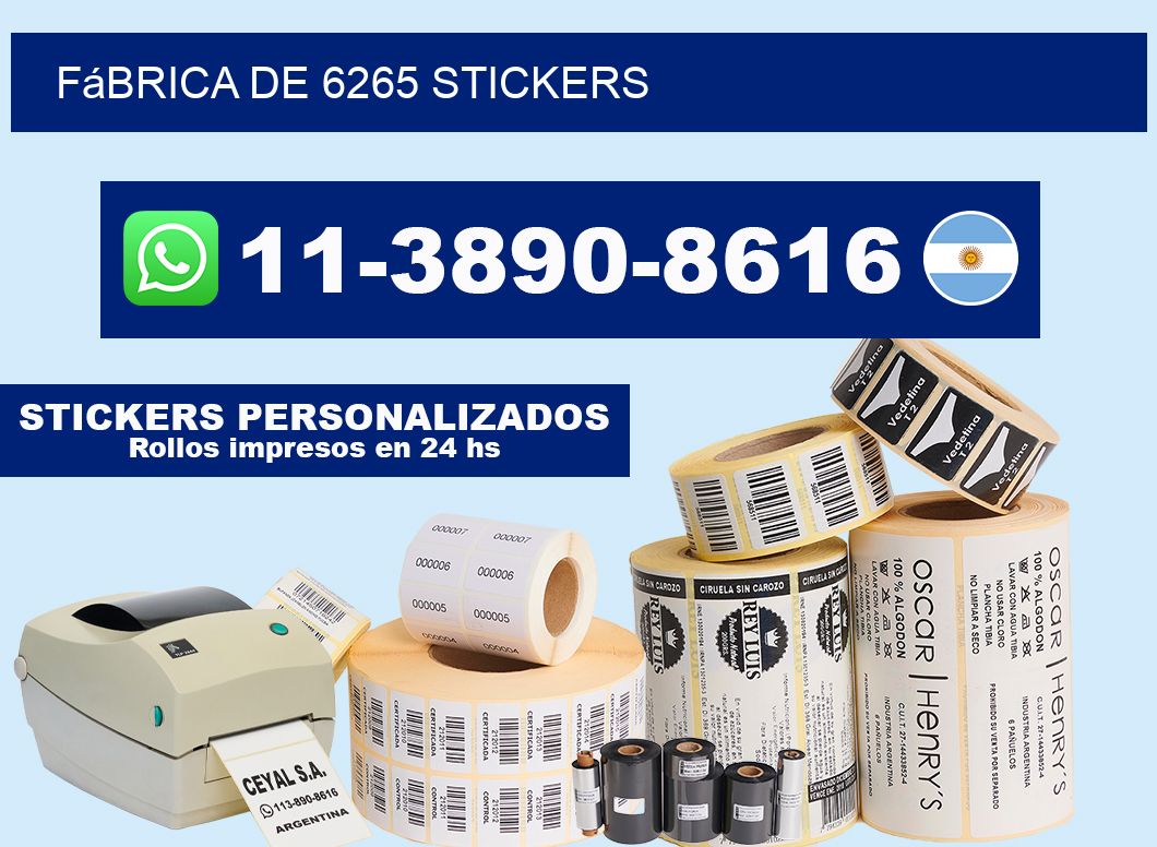 fábrica de 6265 stickers
