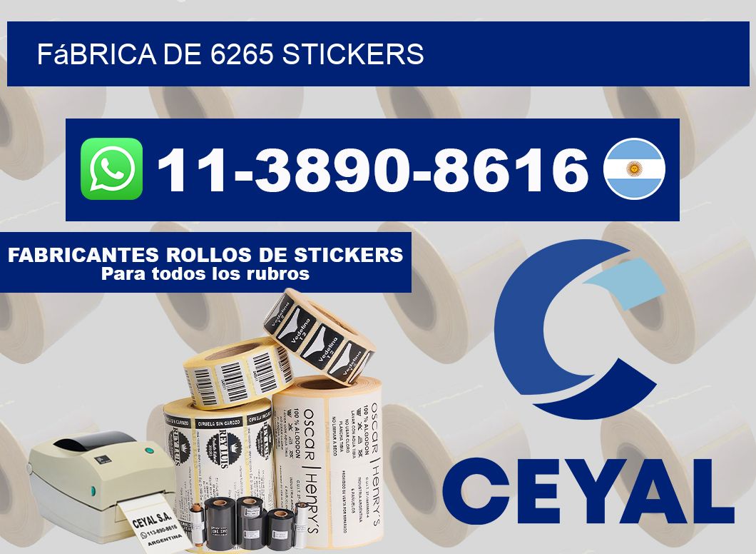 fábrica de 6265 stickers