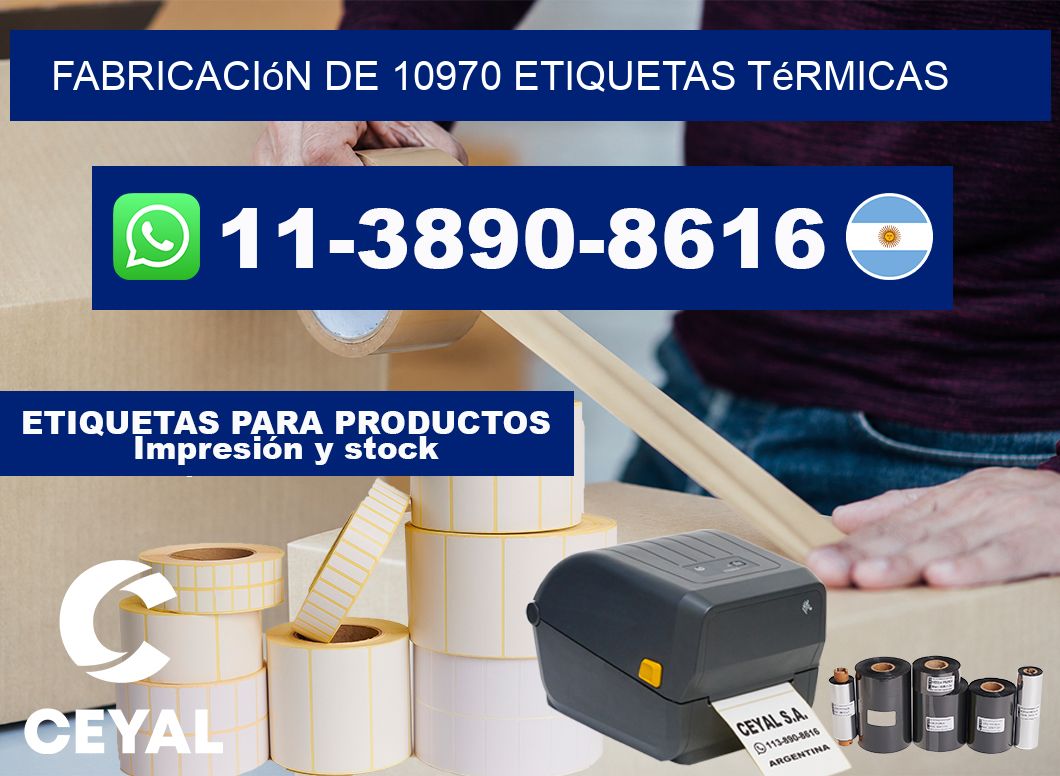 fabricación de 10970 etiquetas térmicas